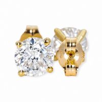 Natürliche Diamantohrringe 14k Gelbgold 2.05ct